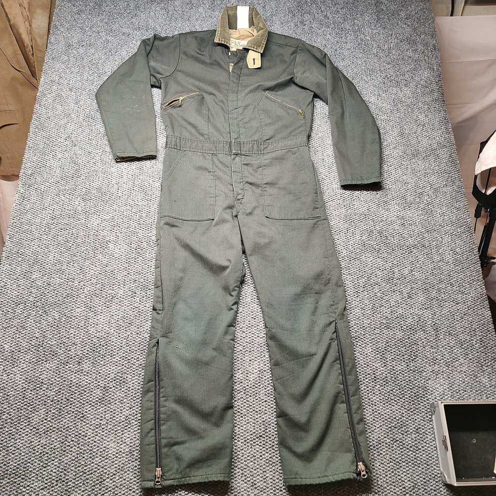 VTG Walls Blizzard Pruf Insulated Work Coveralls Green Size 18